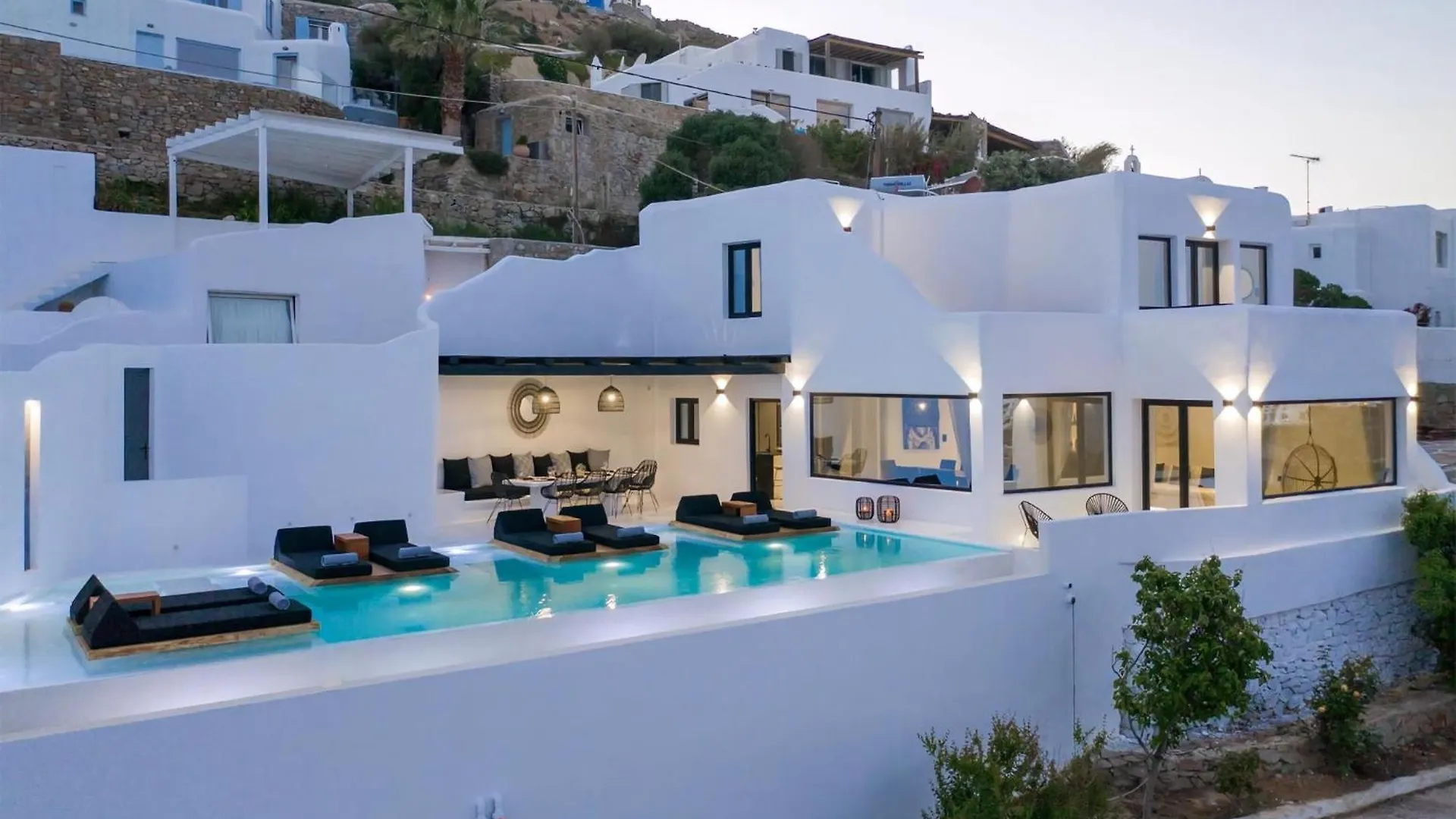 Magnificent Mykonos Villa Villa Rikei 5 Bedrooms Unique Aegean Sea Views Private Infinity Pool Outdoor Jacuzzi Psarou Beach 0*, Psarou (Mykonos) Greece