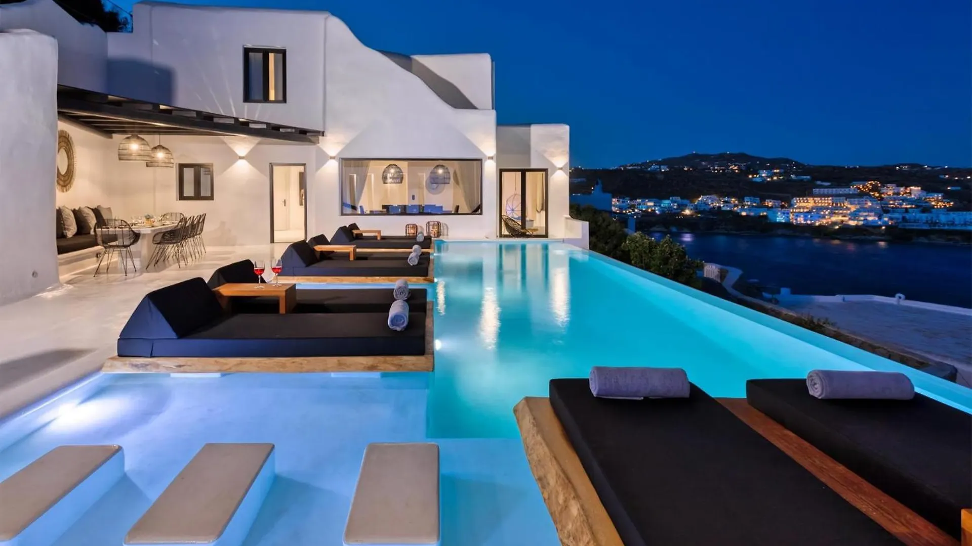Magnificent Mykonos Villa Villa Rikei 5 Bedrooms Unique Aegean Sea Views Private Infinity Pool Outdoor Jacuzzi Psarou Beach