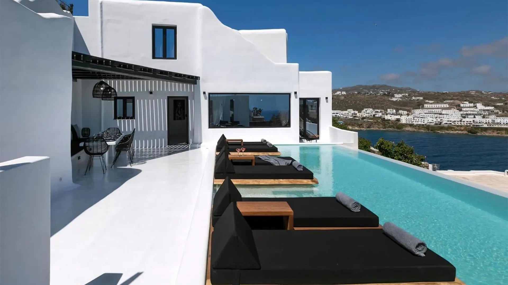 Magnificent Mykonos Villa Villa Rikei 5 Bedrooms Unique Aegean Sea Views Private Infinity Pool Outdoor Jacuzzi Psarou Beach