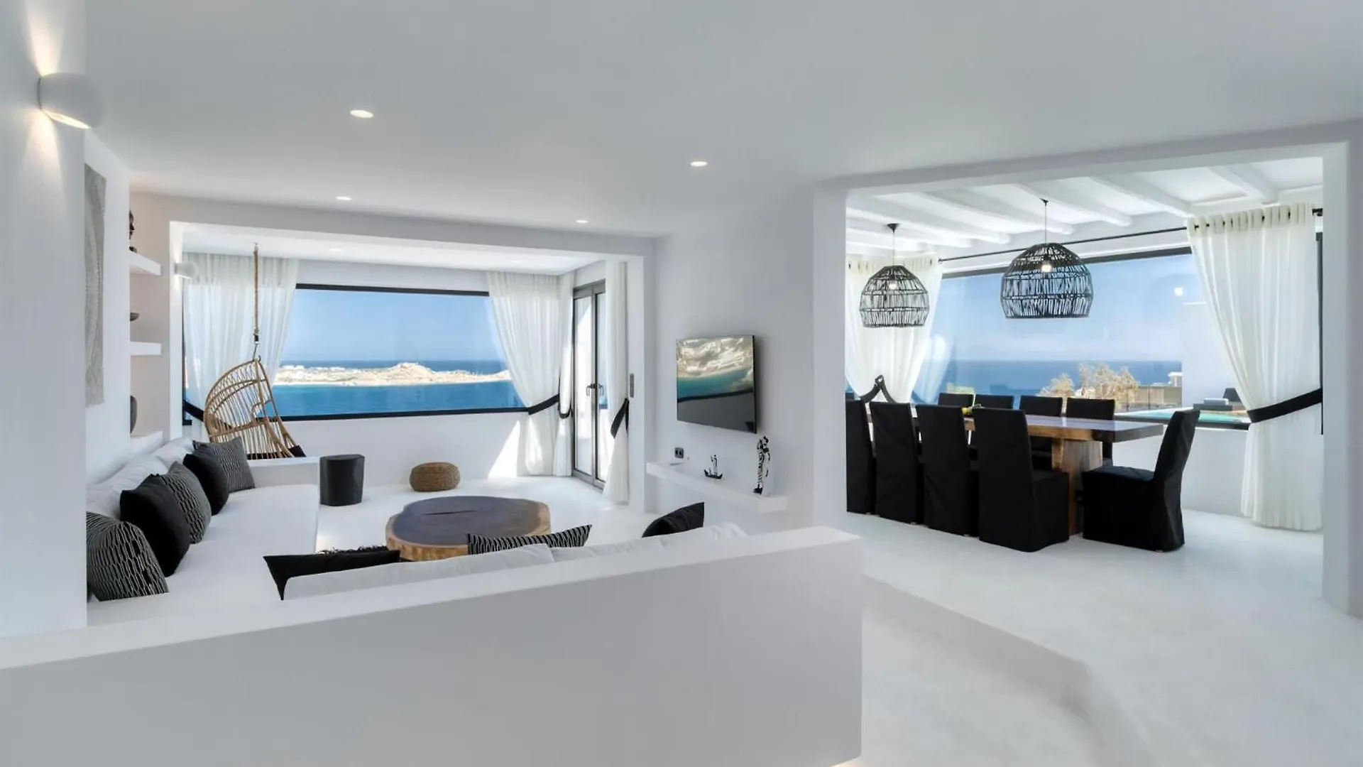 Magnificent Mykonos Villa Villa Rikei 5 Bedrooms Unique Aegean Sea Views Private Infinity Pool Outdoor Jacuzzi Psarou Beach Greece